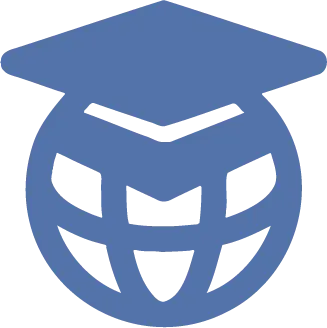 A globe with a graduation cap on top, symbolizing the spread of education around the world.